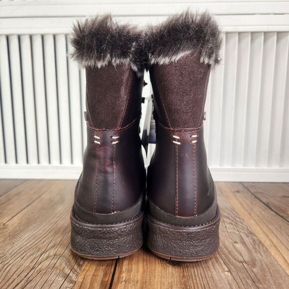 Merrell Tremblant Ezra Lace WP Ice+ Womens Size 7.5 Espresso Brown Vibram Boots - Picture 5 of 13